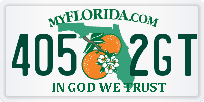 FL license plate 4052GT