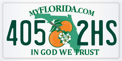 FL license plate 4052HS