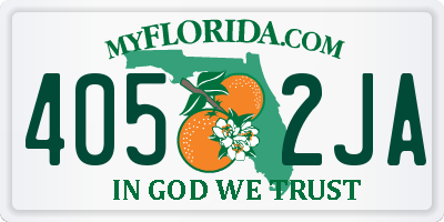 FL license plate 4052JA