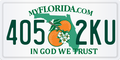 FL license plate 4052KU