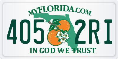 FL license plate 4052RI