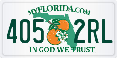 FL license plate 4052RL