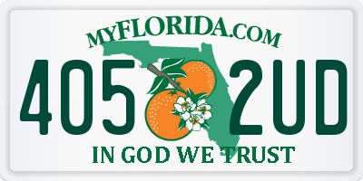 FL license plate 4052UD