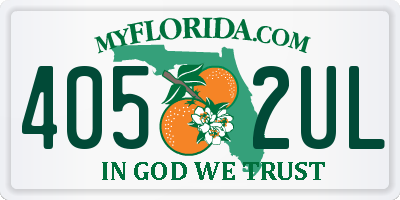 FL license plate 4052UL