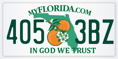 FL license plate 4053BZ