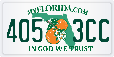 FL license plate 4053CC