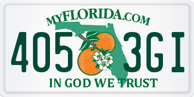 FL license plate 4053GI