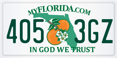 FL license plate 4053GZ