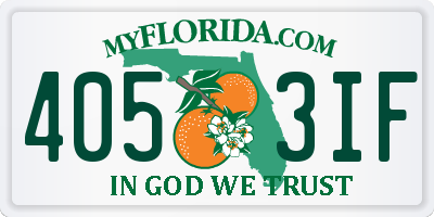 FL license plate 4053IF