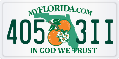 FL license plate 4053II