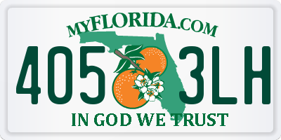 FL license plate 4053LH