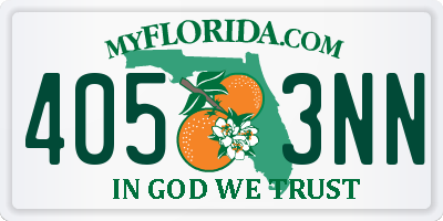 FL license plate 4053NN