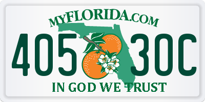 FL license plate 4053OC