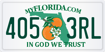 FL license plate 4053RL