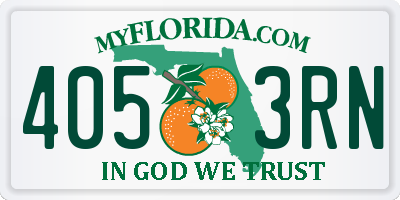 FL license plate 4053RN