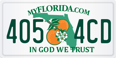 FL license plate 4054CD