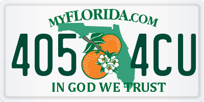 FL license plate 4054CU