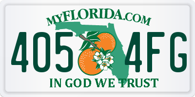 FL license plate 4054FG