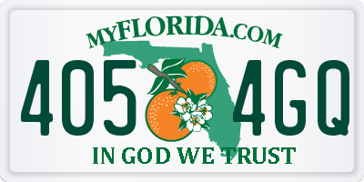 FL license plate 4054GQ