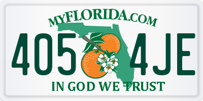 FL license plate 4054JE