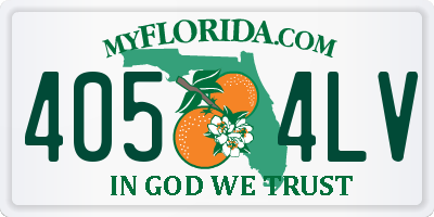FL license plate 4054LV