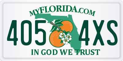 FL license plate 4054XS