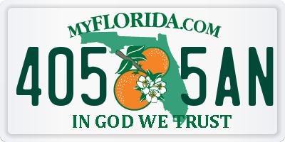 FL license plate 4055AN