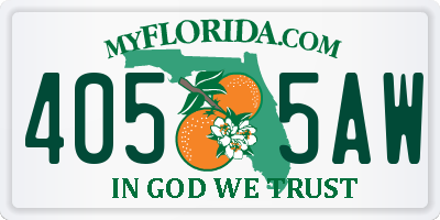 FL license plate 4055AW