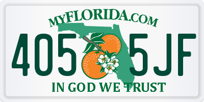 FL license plate 4055JF