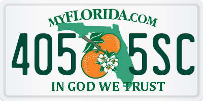 FL license plate 4055SC