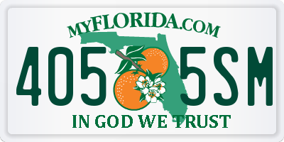 FL license plate 4055SM