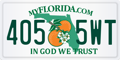 FL license plate 4055WT