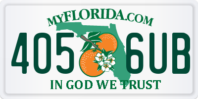 FL license plate 4056UB