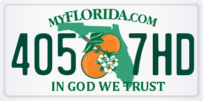 FL license plate 4057HD