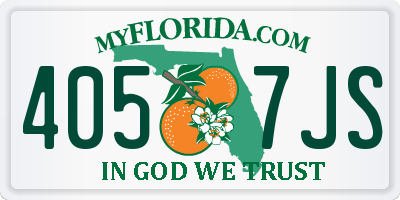 FL license plate 4057JS