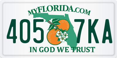 FL license plate 4057KA