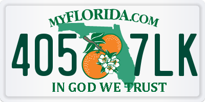 FL license plate 4057LK