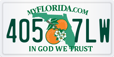 FL license plate 4057LW
