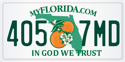 FL license plate 4057MD