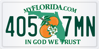 FL license plate 4057MN