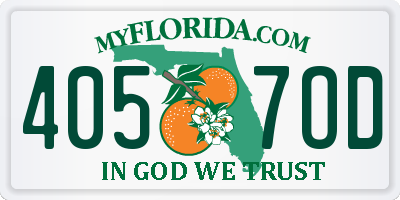FL license plate 4057OD