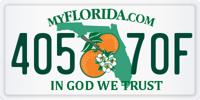 FL license plate 4057OF