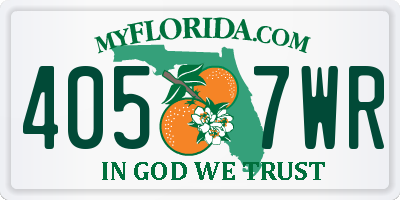 FL license plate 4057WR