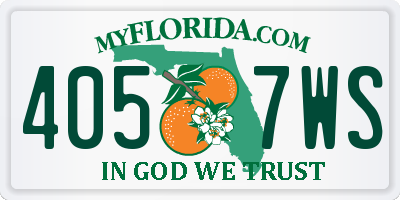 FL license plate 4057WS