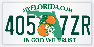 FL license plate 4057ZR