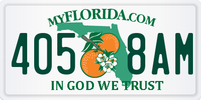 FL license plate 4058AM