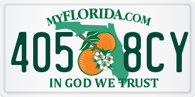 FL license plate 4058CY