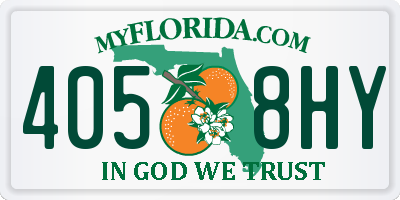 FL license plate 4058HY