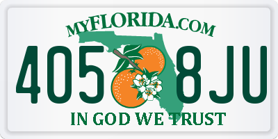 FL license plate 4058JU
