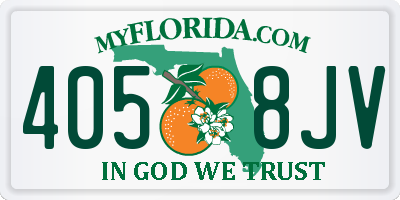 FL license plate 4058JV